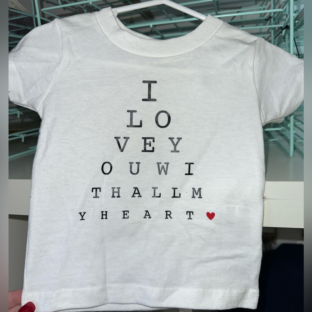 Baby Valentine’s Day Shirt 6mos Brand New Handmade